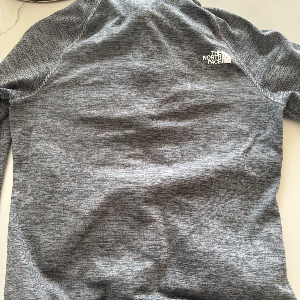The North Face Heathered Gray Zip-Up Jacket - Picture 2 of 2